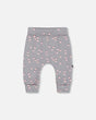 Organic Cotton Evolutive Pant Gray Printed Apples | Deux par Deux | Jenni Kidz