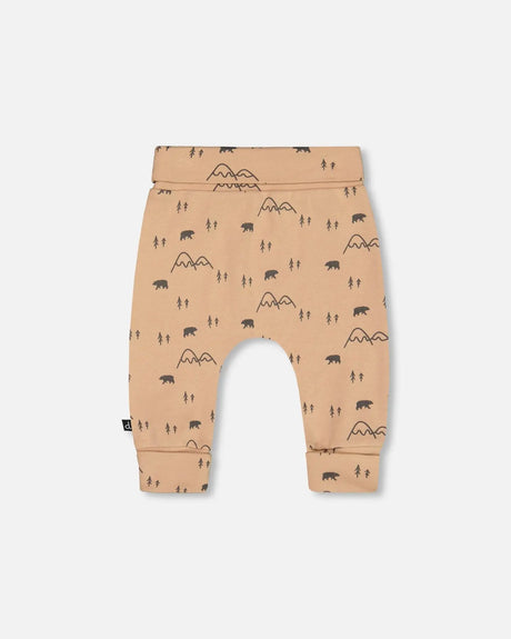 Organic Cotton Evolutive Pant Sand Printed Mountains | Deux par Deux | Jenni Kidz