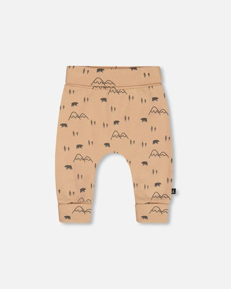 Organic Cotton Evolutive Pant Sand Printed Mountains | Deux par Deux | Jenni Kidz