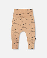 Organic Cotton Evolutive Pant Sand Printed Mountains | Deux par Deux | Jenni Kidz