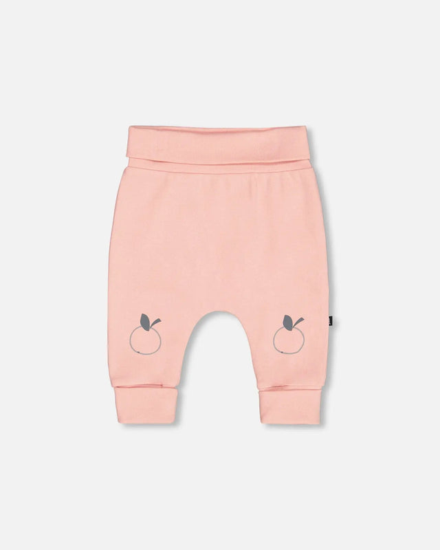 Organic Cotton Evolutive Pant With Print Light Pink | Deux par Deux | Jenni Kidz