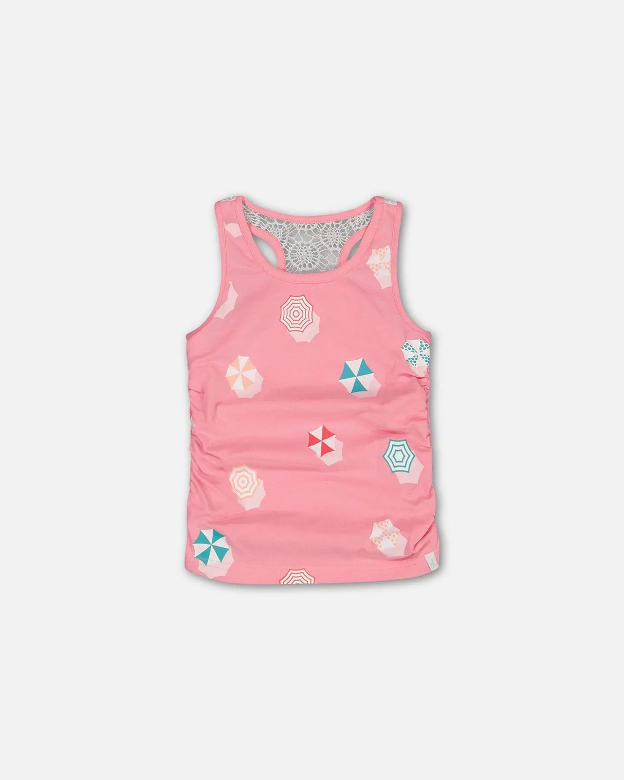 Organic Cotton Gathered Tank Top Bubble Gum Pink | Deux par Deux | Jenni Kidz