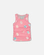 Organic Cotton Gathered Tank Top Bubble Gum Pink | Deux par Deux | Jenni Kidz