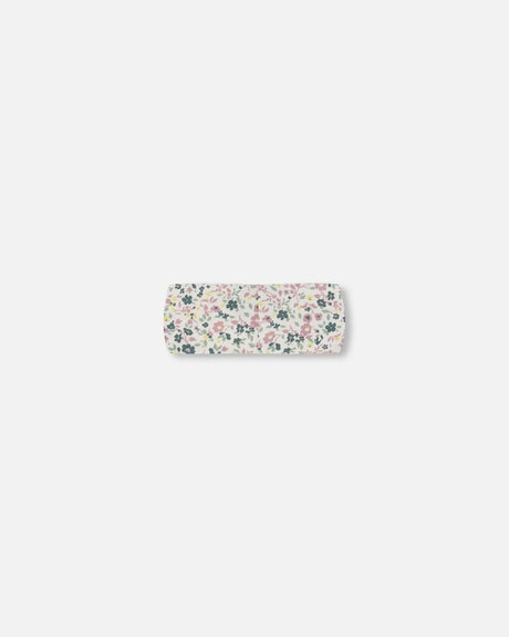 Organic Cotton Headband Off-White Floral | Deux par Deux | Jenni Kidz