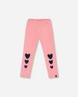 Organic Cotton Legging With Knee Print Pink | Deux par Deux | Jenni Kidz