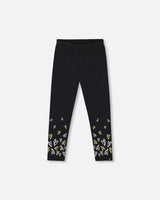 Organic Cotton Leggings Dusty Pink With Hearts Print | Deux par Deux | Jenni Kidz