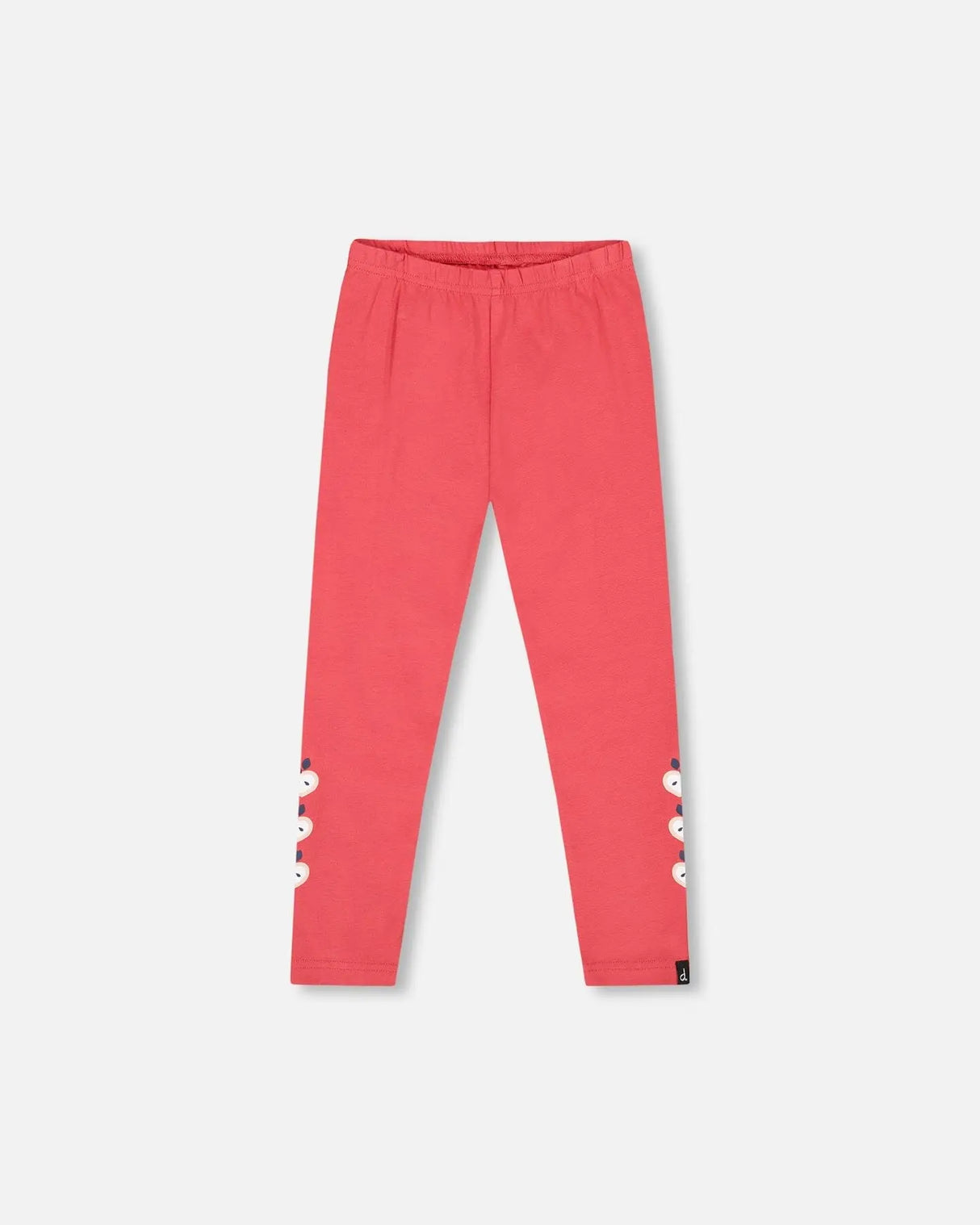 Organic Cotton Leggings Red With Apples | Deux par Deux | Jenni Kidz