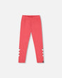 Organic Cotton Leggings Red With Apples | Deux par Deux | Jenni Kidz