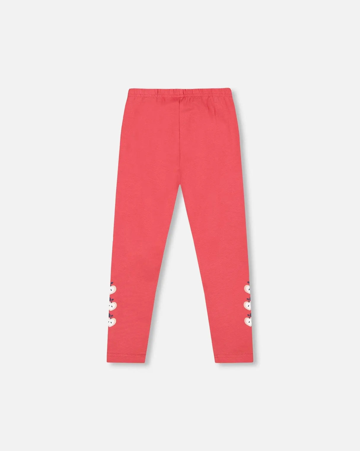 Organic Cotton Leggings Red With Apples | Deux par Deux | Jenni Kidz