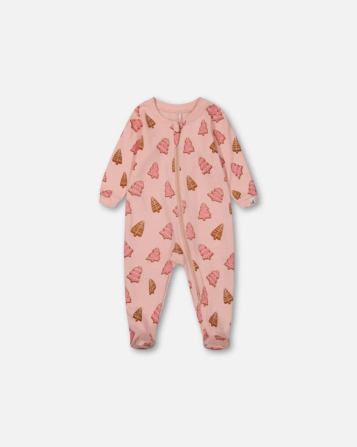 Organic Cotton One Piece Pajama Pink Christmas Cookies | Deux par Deux | Jenni Kidz