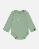 Organic Cotton Onesie Green | Deux par Deux | Jenni Kidz