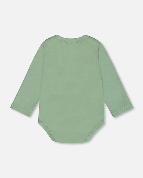 Organic Cotton Onesie Green | Deux par Deux | Jenni Kidz