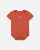 Organic Cotton Onesie Terracotta | Deux par Deux | Jenni Kidz