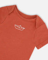 Organic Cotton Onesie Terracotta | Deux par Deux | Jenni Kidz