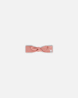 Organic Cotton Pointelle Knit Headband Old Rose | Deux par Deux | Jenni Kidz