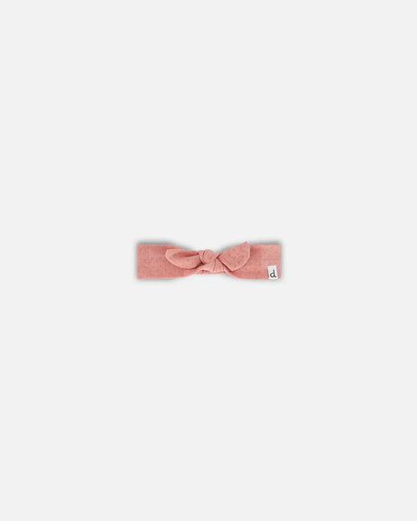 Organic Cotton Pointelle Knit Headband Old Rose | Deux par Deux | Jenni Kidz