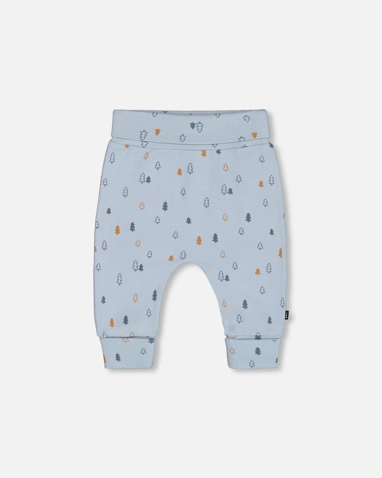 Organic Cotton Printed Evolutive Pant Light Blue With Pine | Deux par Deux | Jenni Kidz