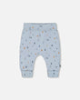 Organic Cotton Printed Evolutive Pant Light Blue With Pine | Deux par Deux | Jenni Kidz