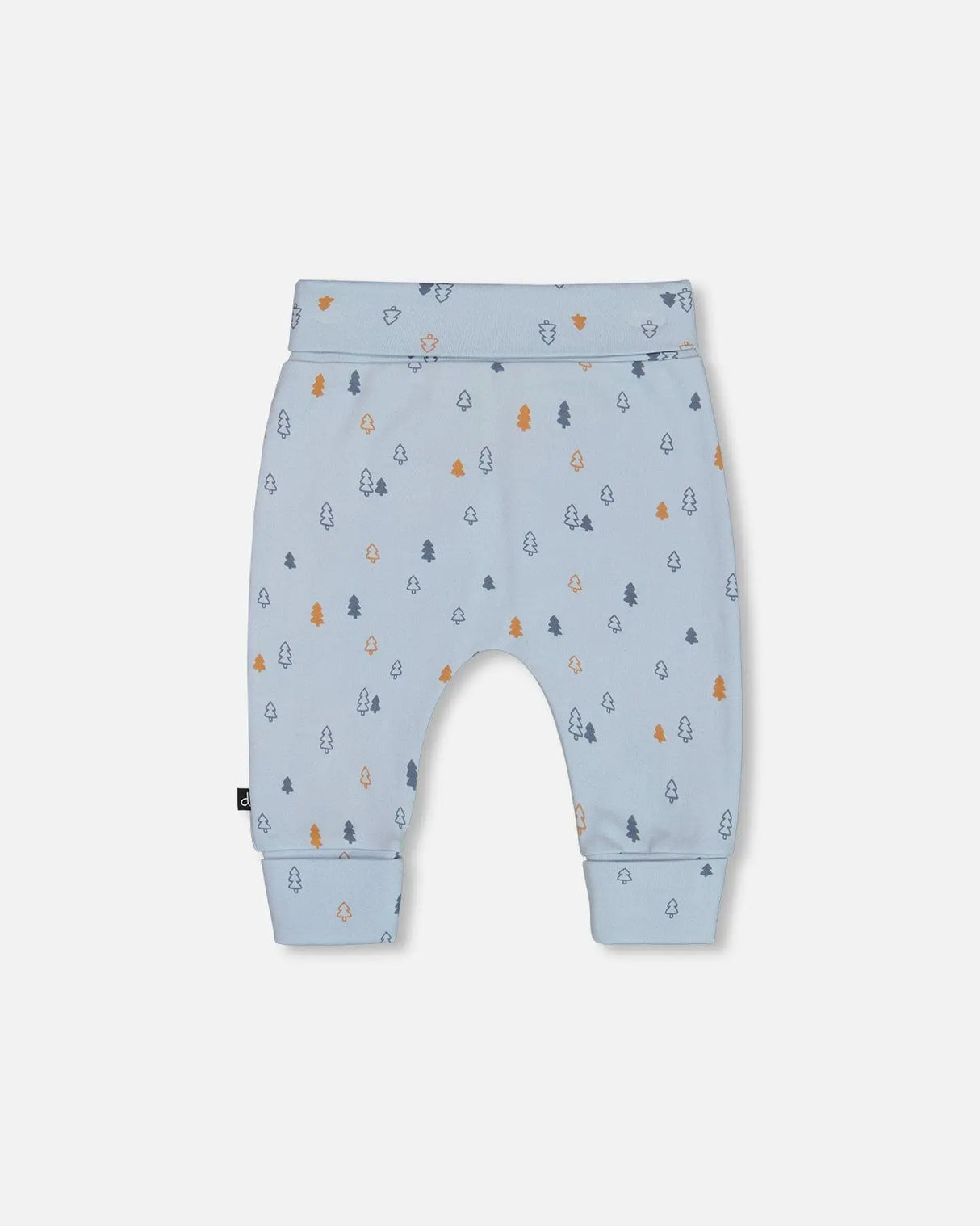 Organic Cotton Printed Evolutive Pant Light Blue With Pine | Deux par Deux | Jenni Kidz