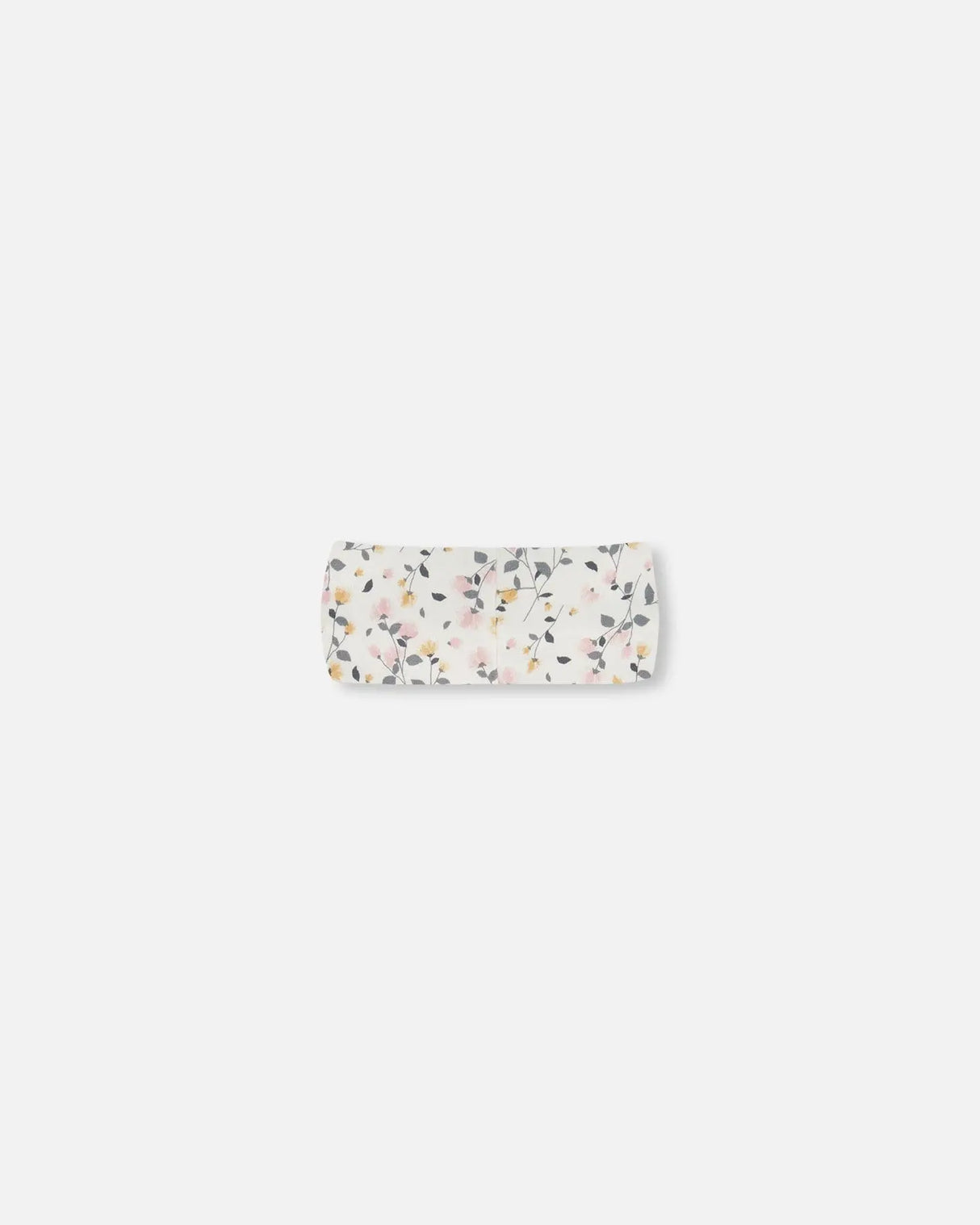 Organic Cotton Printed Headband Cream With Flowers | Deux par Deux | Jenni Kidz