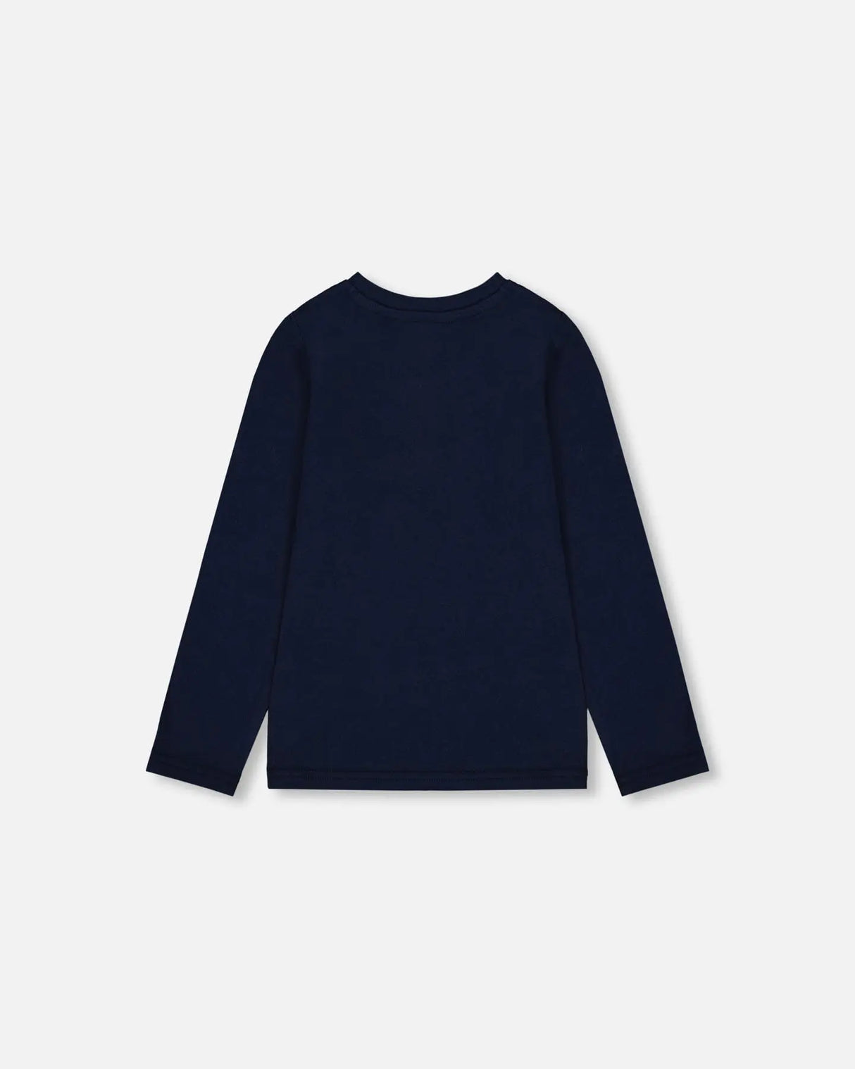 Organic Cotton T-Shirt Dark Blue With Cat | Deux par Deux | Jenni Kidz