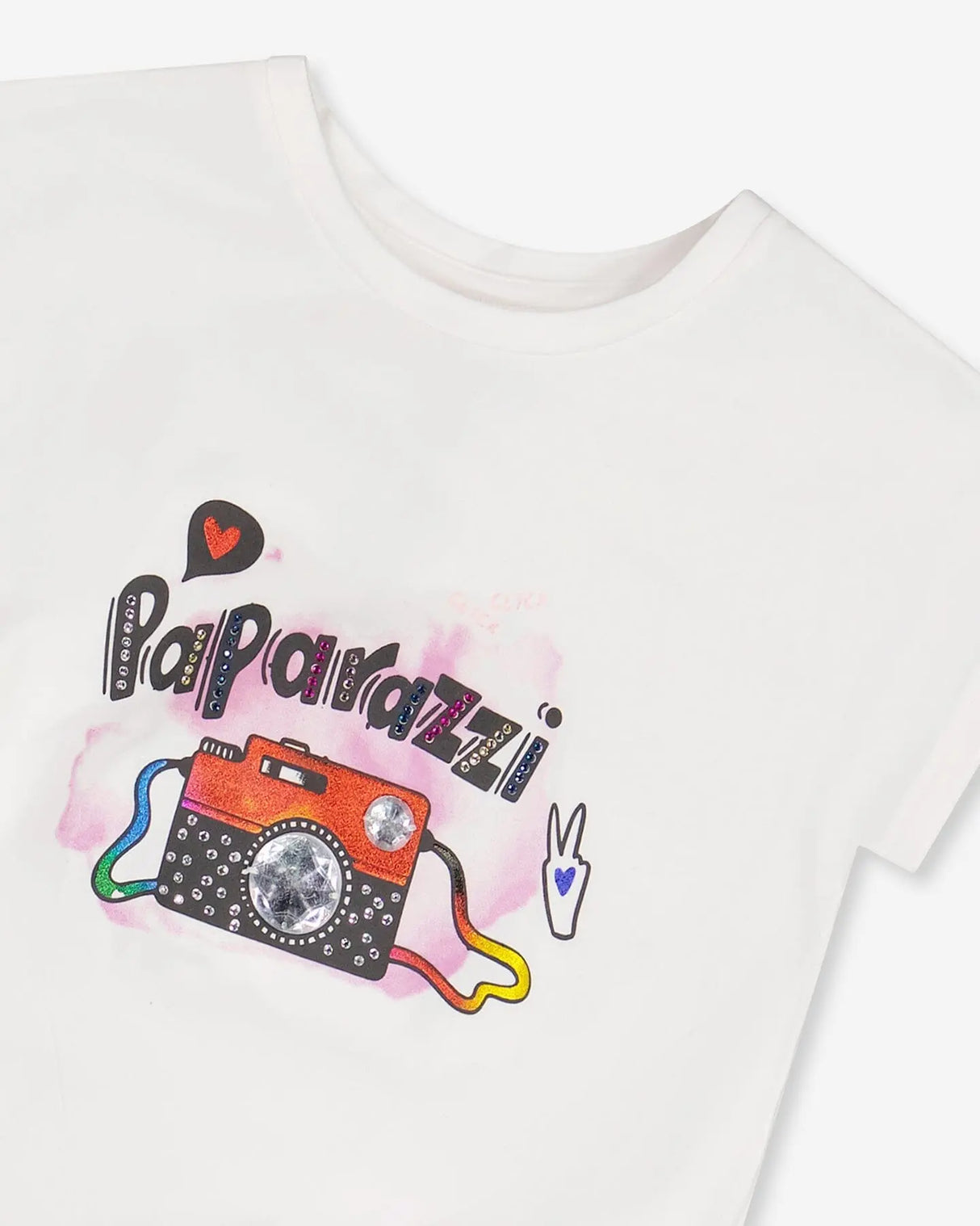 Organic Cotton T-Shirt With Knot White | Deux par Deux | Jenni Kidz