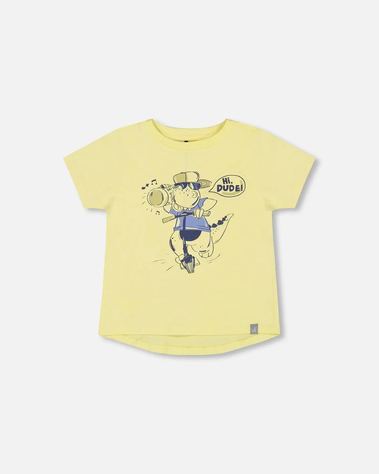 Organic Cotton T-Shirt With Print Lime | Deux par Deux | Jenni Kidz