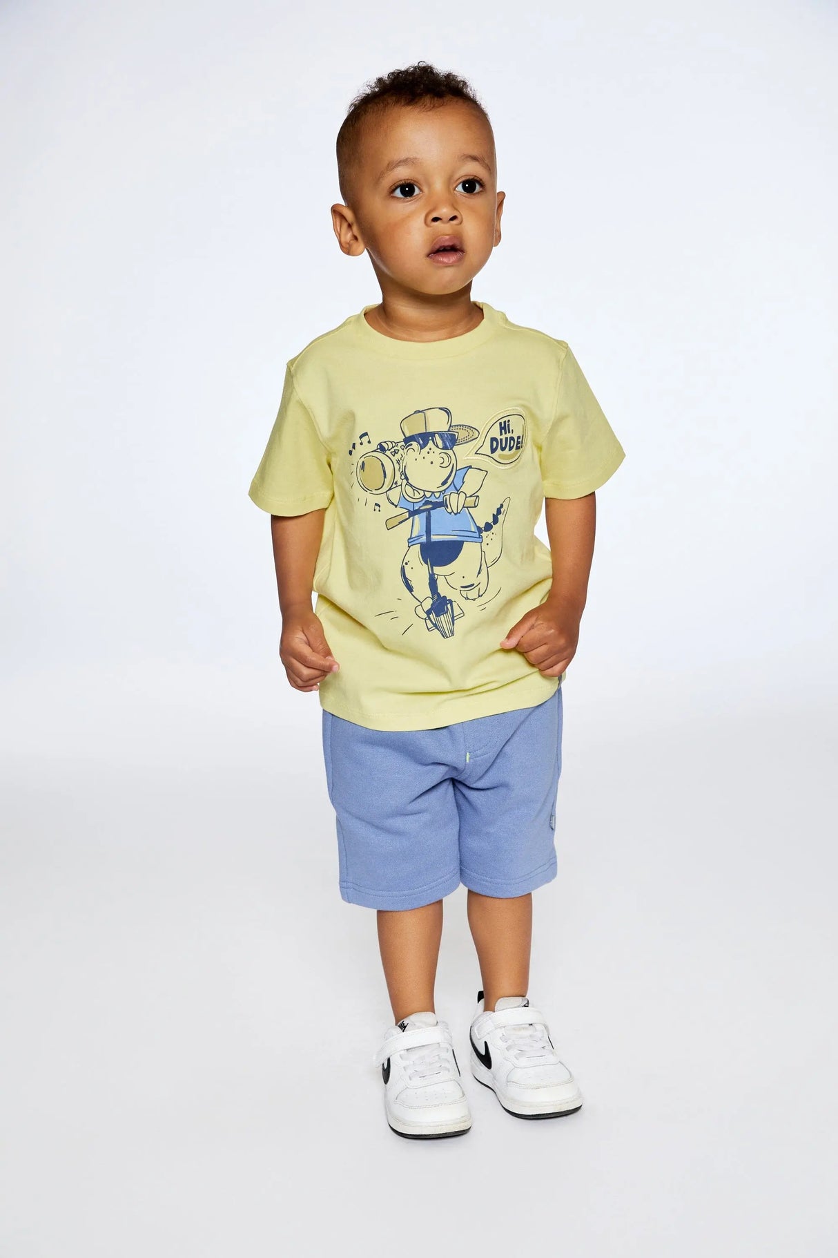 Organic Cotton T-Shirt With Print Lime | Deux par Deux | Jenni Kidz