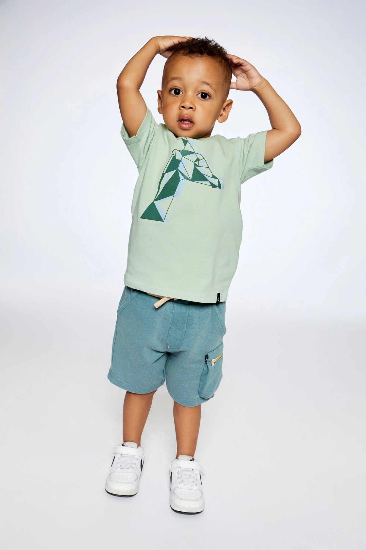 Organic Cotton T-Shirt With Print Mint | Deux par Deux | Jenni Kidz