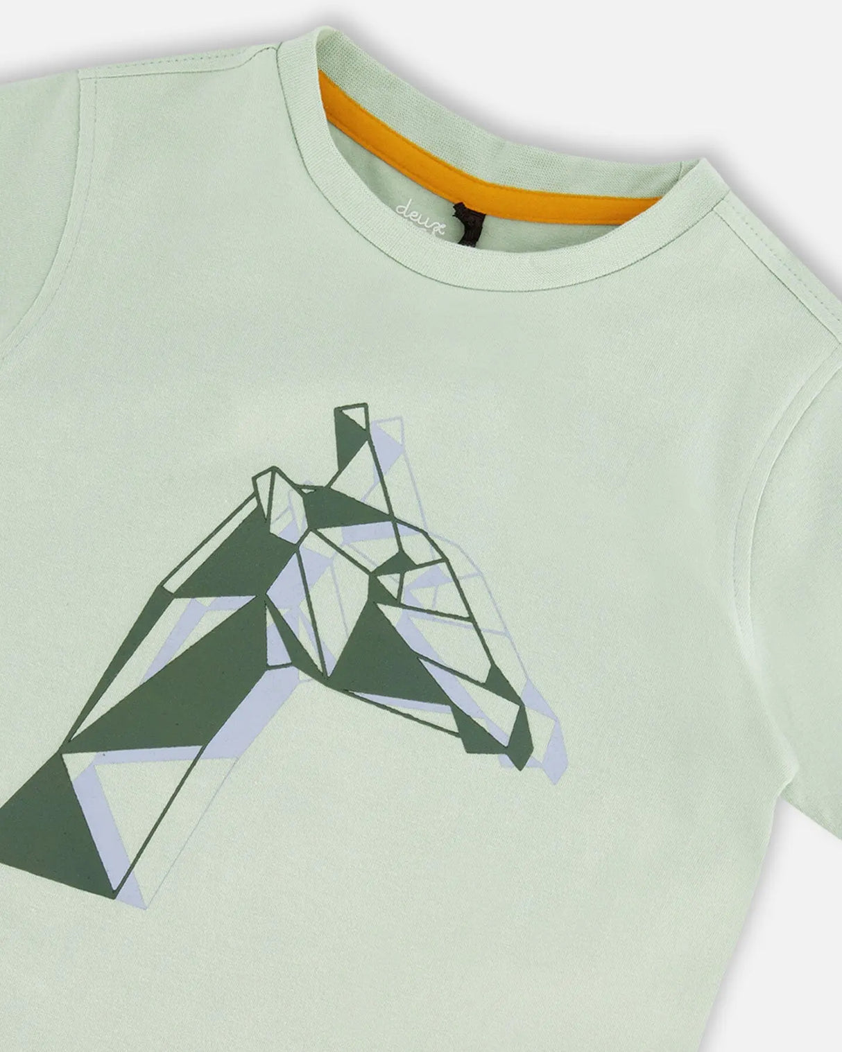 Organic Cotton T-Shirt With Print Mint | Deux par Deux | Jenni Kidz