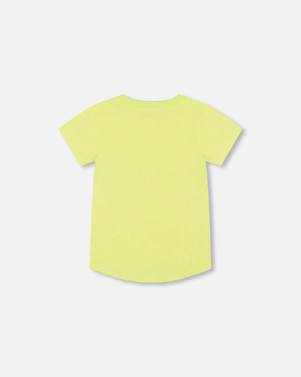 Organic Cotton T-Shirt With Sneaker Print Lime | Deux par Deux | Jenni Kidz