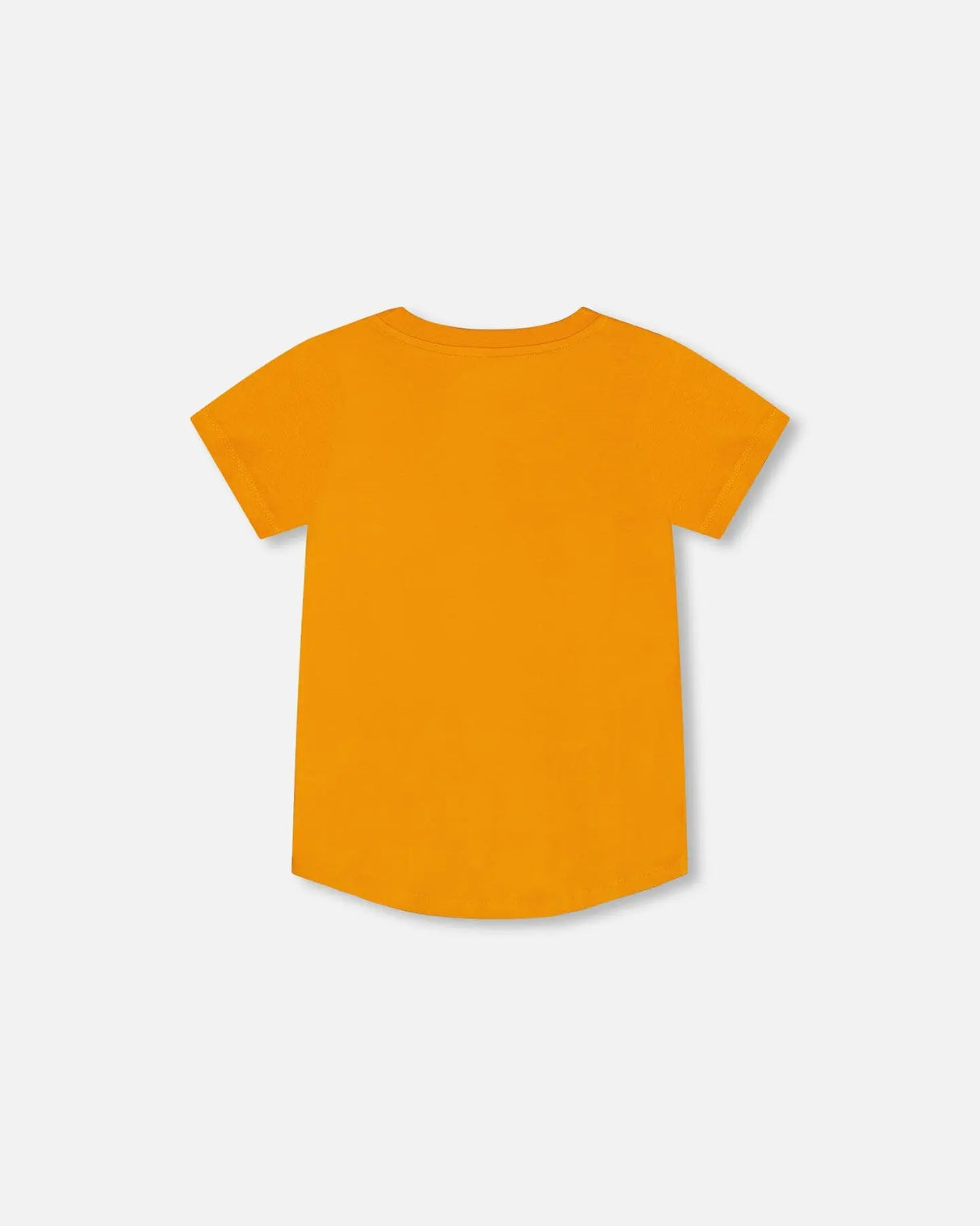 Organic Cotton T-Shirt With Sneaker Print Orange | Deux par Deux | Jenni Kidz