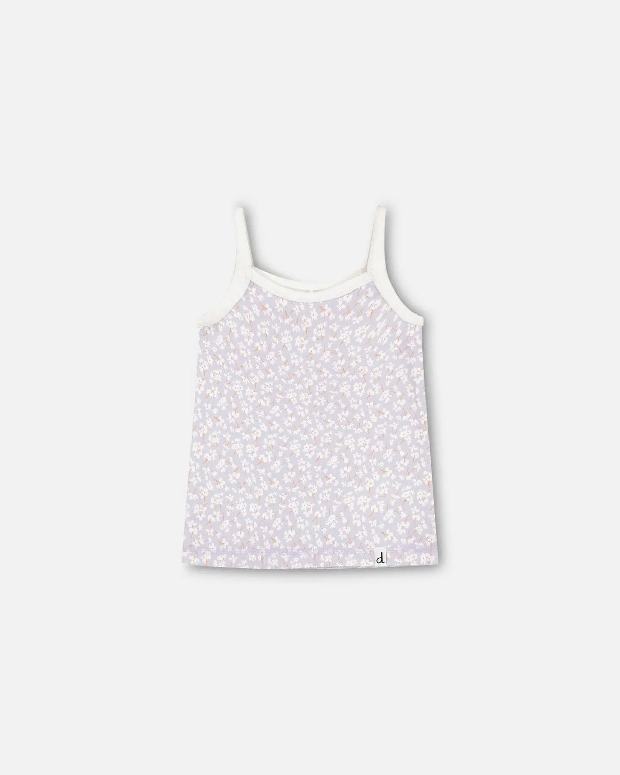 Organic Cotton Tank Top Lilac Printed Little Flowers | Deux par Deux | Jenni Kidz