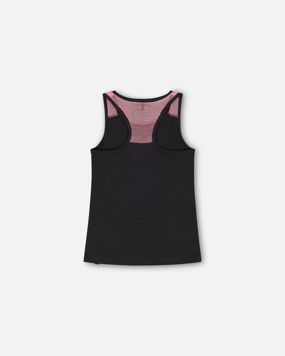 Organic Cotton Tank Top With Mesh Back Black | Deux par Deux | Jenni Kidz