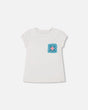 Organic Cotton Tee With Print White | Deux par Deux | Jenni Kidz