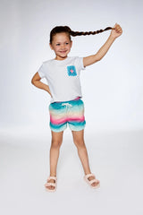 Organic Cotton Tee With Print White | Deux par Deux | Jenni Kidz