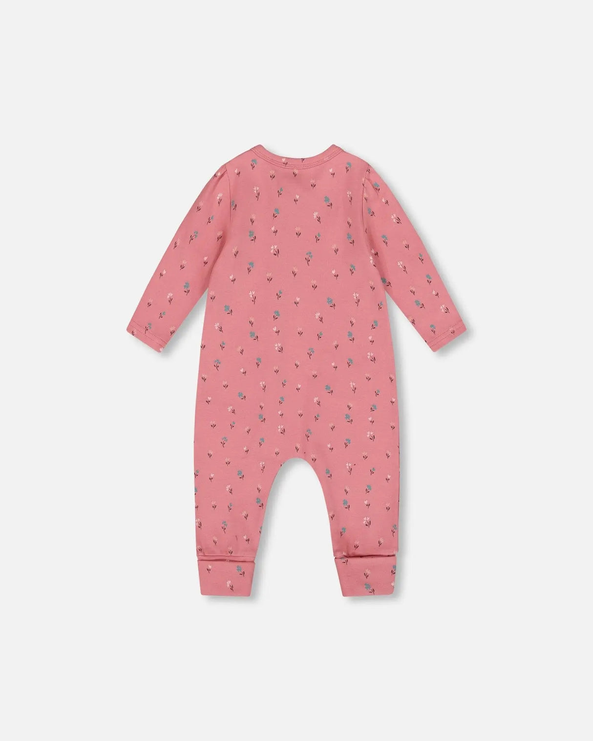 Organic Cotton Zipped Romper Pink Floral | Deux par Deux | Jenni Kidz