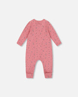 Organic Cotton Zipped Romper Pink Floral | Deux par Deux | Jenni Kidz