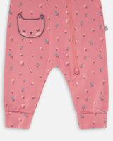 Organic Cotton Zipped Romper Pink Floral | Deux par Deux | Jenni Kidz