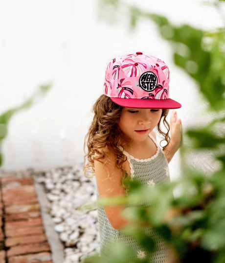 Panama Snapback Hat - Rasberry Red | Headster | Headster | Jenni Kidz