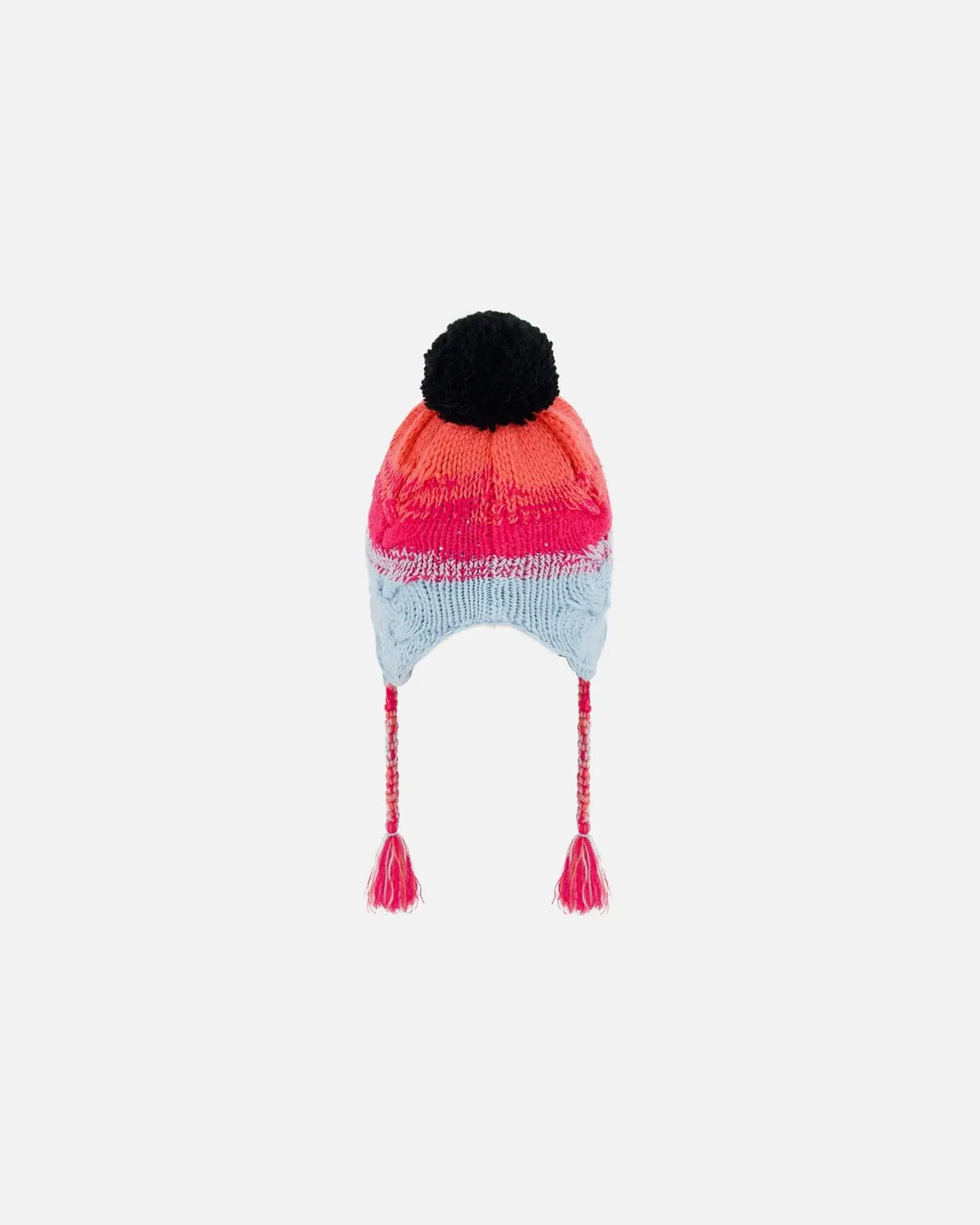 Peruvian Knit Hat Gradient Blue, Coral And Fuschia | Deux par Deux | Jenni Kidz