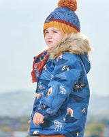 Peruvian Knit Hat Gradient Navy And Yellow | Deux par Deux | Jenni Kidz