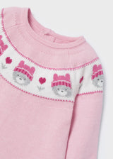 Pink Knitted Baby Girls Dress With Hat Set Newborn | Mayoral | Mayoral | Jenni Kidz