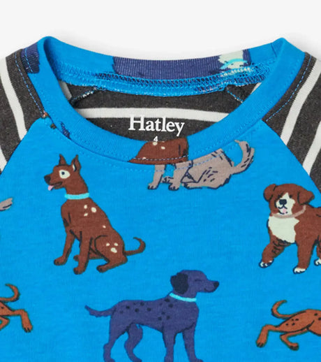 Playful Puppies Organic Cotton Raglan Kids Pajama Set | Hatley | Hatley | Jenni Kidz