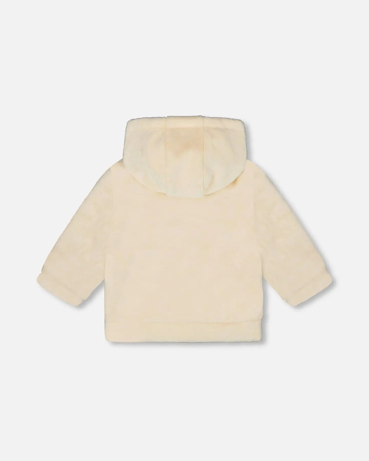 Plush Hooded Jacket Off White | Deux par Deux | Jenni Kidz
