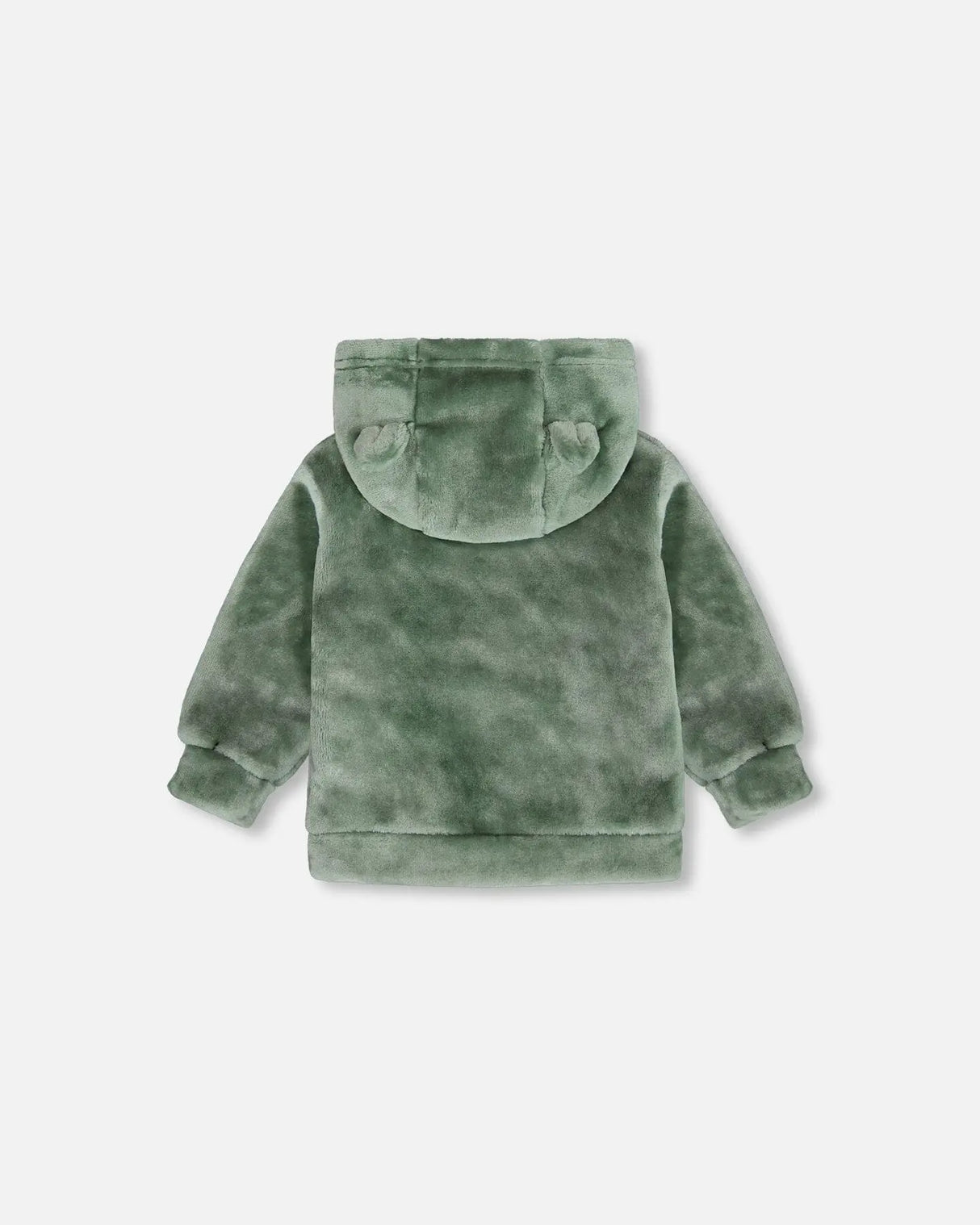 Plush Hooded Zip Jacket Green | Deux par Deux | Jenni Kidz