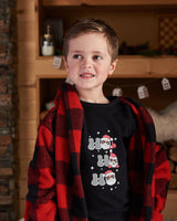 Plush Robe Plaid Black And Red | Deux par Deux | Jenni Kidz