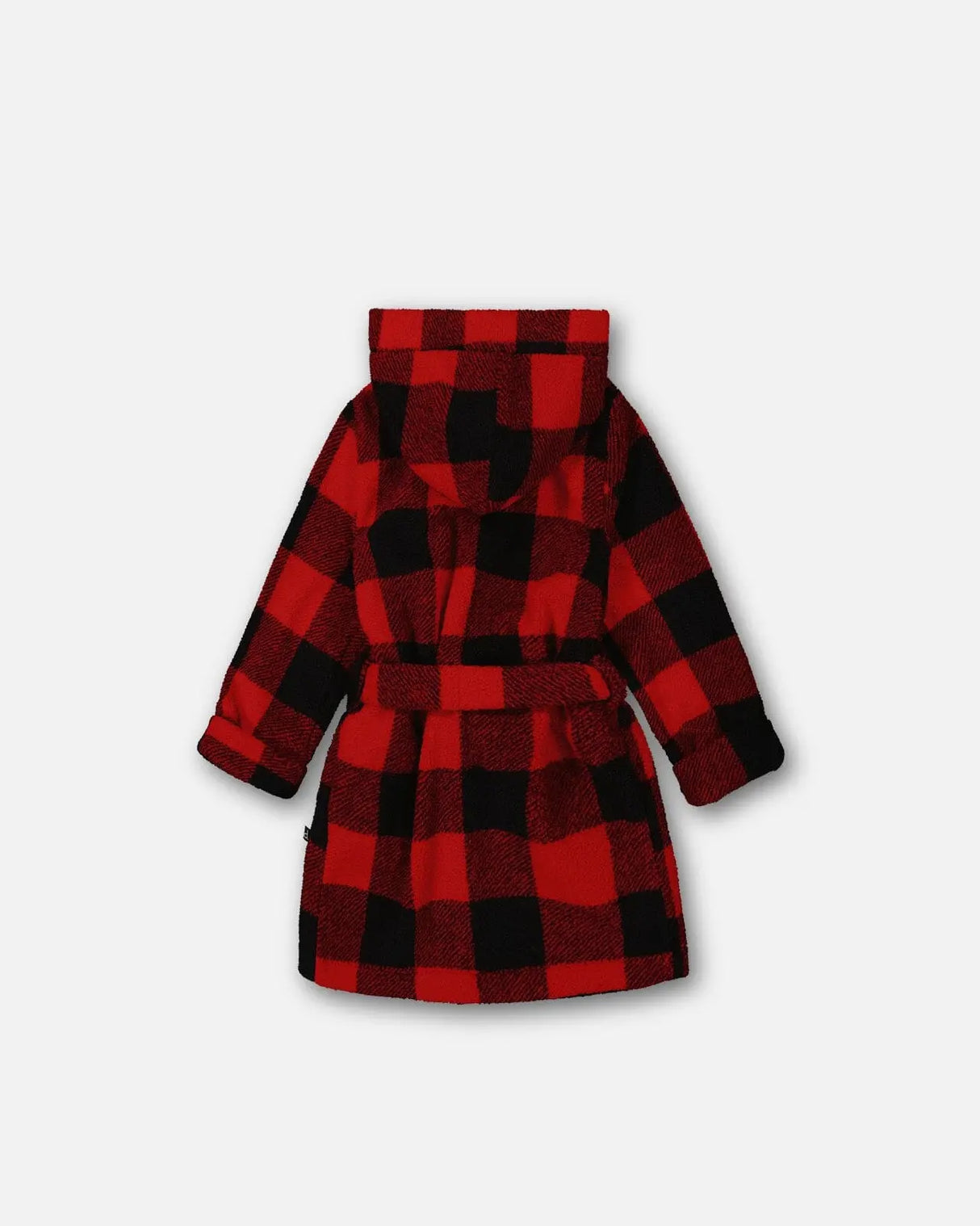 Plush Robe Plaid Black And Red | Deux par Deux | Jenni Kidz