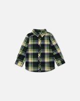 Polar Fleece Shirt Plaid Green | Deux par Deux | Jenni Kidz