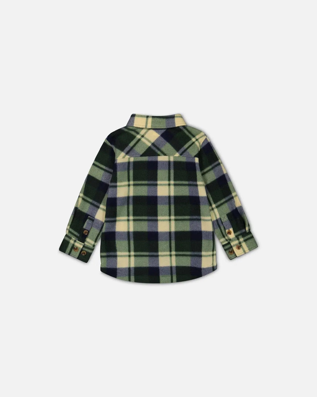 Polar Fleece Shirt Plaid Green | Deux par Deux | Jenni Kidz